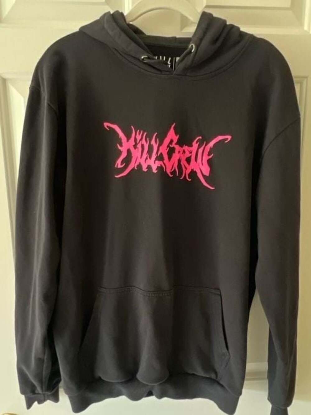 Kill Crew "The Gym Is My Psych Ward" Porrada Series Hoodie, Black/Pink, Size L
